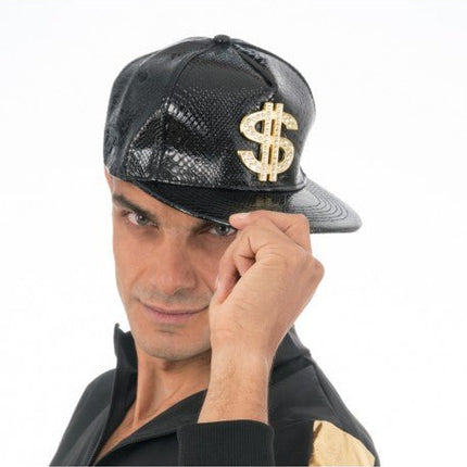 Zwarte Rapper Bet Dollar One Size van CHAKS koop je bij Partywinkel