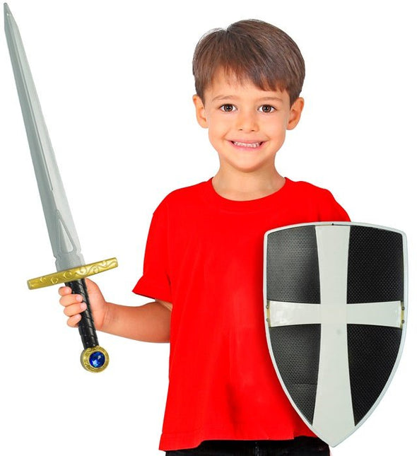 Zwarte Ridder Zwaard En Schild van Widmann koop je bij Partywinkel