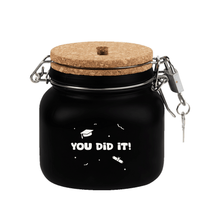 Zwarte Spaarpot You Did It 12,5cm - Partywinkel - 8716764240249