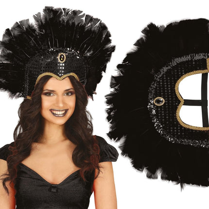 Zwarte Tooi Veren En Glitters van Fiestas Guirca koop je bij Partywinkel