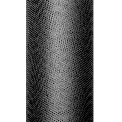 Zwarte Tule Rol 15cm 9m van Partydeco koop je bij Partywinkel